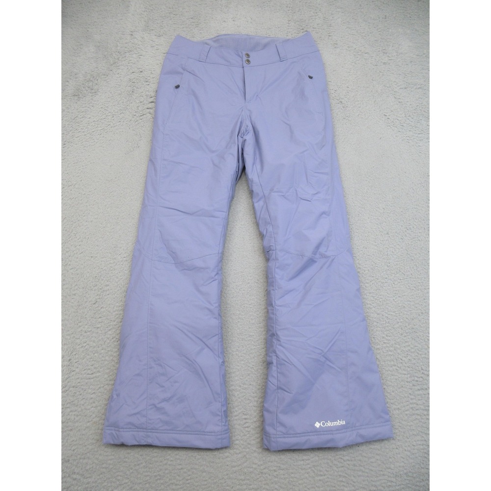 Columbia Snow Pants Womens M Purple Insulated Ski Bootcut Zip Pockets Winter